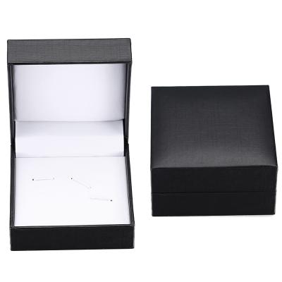 China Paper Lango Customized Good Quality Plastic Frame Suare Cufflink Box Luxury Hinged Paper Case With Customer Brand for sale