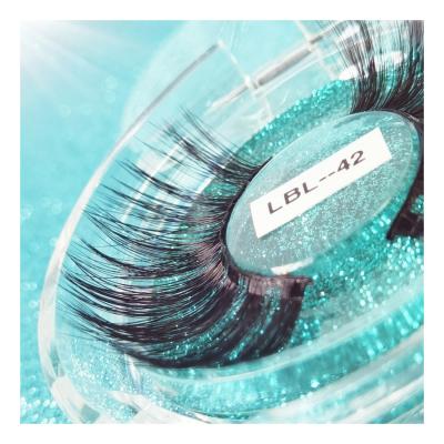 China Wholesale Natural Long Fluffy Eyelashes Customized Wimpern By Mink Gift Box Extension Kleber 3D New Design Mink Strips Lashes 25mm Faux 3d for sale