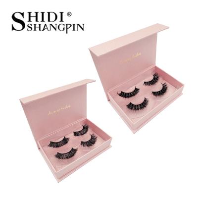 China SHIDISHANGPIN Long Natural 2 Pairs 3d Mink Lashes Volume False Mink Lashes 3 d Makeup False Lashes Natural Eyelash Extension For Beauty for sale