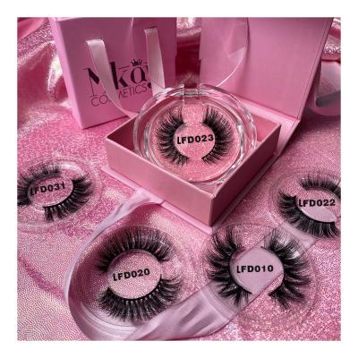 China Free Sample 3D 6D Real Mink Fluffy Style Eye Lash Long False Eyelashes Cosplay Natural Colored Colorful False Eyelash Natural Extension Makeup for sale