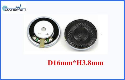 China 16mm 16 Ohm Mini Mylar Speaker Portable Wireless 90 Sound Press Level for sale