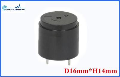 China Wireless Thru - Hole Electromagnetic Buzzer 85dB ABS Black Housing 16mm for sale