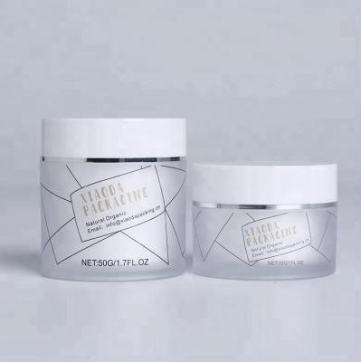 China Factory Sale Recyclable Material White Screw Cap Scrub Empty Luxury Cosmetics Cream Jar for sale