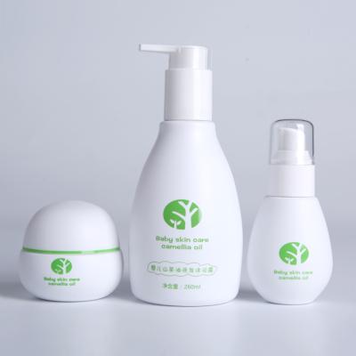 China 150ml 270ml recyclable material empty plastic lotion bottle with labels for body cream package for sale