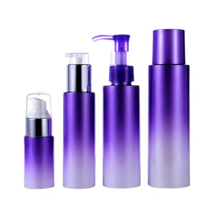 China Recyclable Material Refillable Shampoo Bottle Gradient Perfume 350ml Pet Empty Spray Bottle for sale