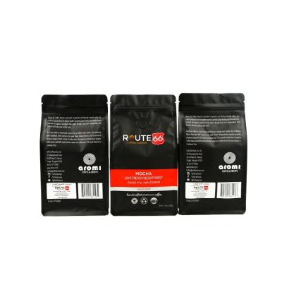 China Food Custom Flat Bottom High Quality Printing Coffee Bag With Valve Coffee Packaging Bag for sale