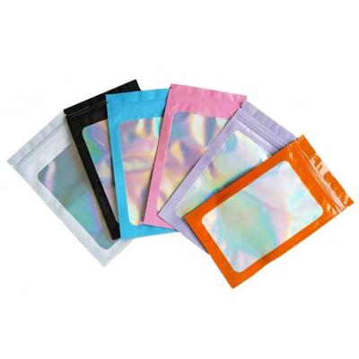 China Recyclable Black Pink White Purple Orange Color Plastic Zip Lock Mylar Sachet Packaging Bag With Zipper for sale