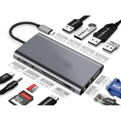 China Genuine Mobile Devices .desk Computer Low Price Professional Made Multifunctional 11In1 Charging Port Usb Hub Hub for sale