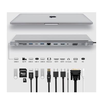 China Mobile Devices .desk Computer China Manufacturers Selling Shipping Cost 12In1 Port Fast Charging Usb Multifunctional Hub for sale