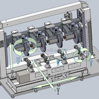 China Hohe Flexibilität CNC Poliermaschine mit mehreren Stationen Simultanbetrieb für Messing-Kranen, Zink-Türgriff zu verkaufen