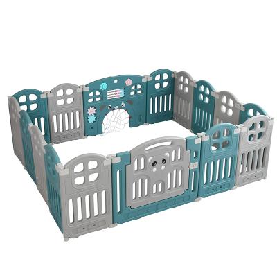 China Large PE Baby Play Yard Folding Playpen Eco-friendly Plastic Plastic Kids Safety Fence Baby Playpen For European Standard for sale