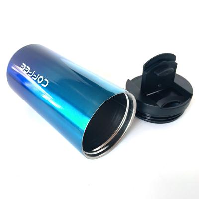 China Promotion Gradient Color Thermos Bottle Stainless Steel PORTABLE Dual Wall Thermos Flask for sale