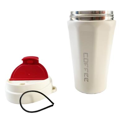 China Sustainable Customized Printing Logo Multi-colors Coffee Mugs Water Bottle With Cocking Rope For Hot Drink for sale