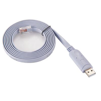 China COMPUTER USB to RJ45 FTDI Chip Console Cable Male to Male Router Cable for sale