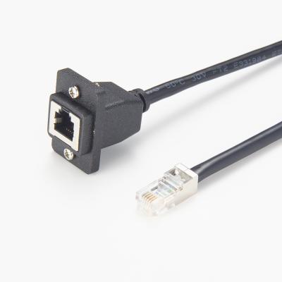 China audio & Video Telephone Panel Mount Telephony rj11 rj12 Extension Socket Female Receptacle Connector Cable for sale