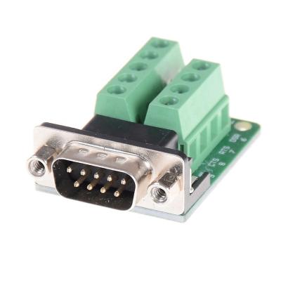 China DB9 9 Pin D-SUB Male Automotive RS232 Adapter To Terminal Board Signal Module for sale