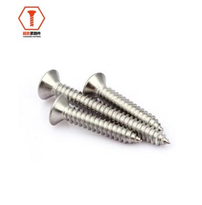 China General Industry Cross Recessed Countersunk Screw Head Carbon Steel Stainless Steel Tapping Galvanized Black Phosphated for sale