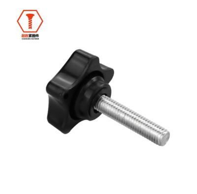 China Star Star Handle Knob Screws With Machine Thread Screw Insert DIN ISO GB Carbon Steel Stainless Steel for sale