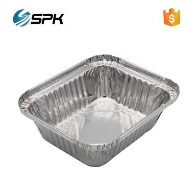 China Baking Alloy8011 Weight Rectangular 6.6g Aluminum Foil Food Tray for sale