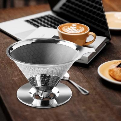 China Factory Price Home Drip 304 SS Reusable Pour Over Coffee Filter for sale