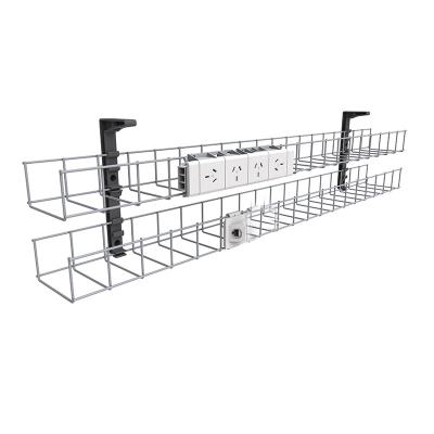 China Protect Cables 2.Manage Cables Under Desk Cable Management Tray-Metal Cable Trays for sale