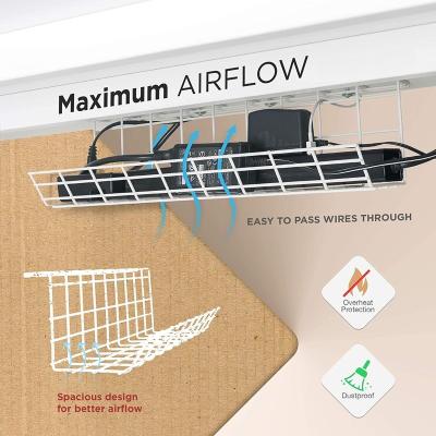 China Protect Cables 2.Manage Cables Under Desk Cable Management Tray-Metal Cable Tray-Shelf for sale