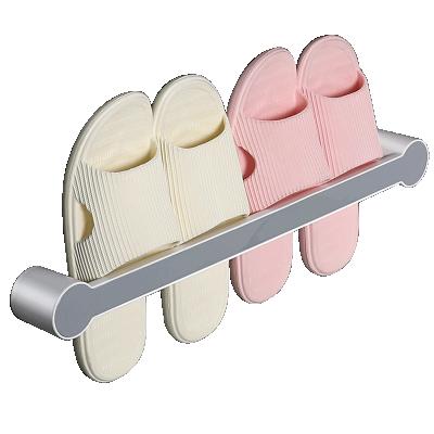 China (Size) 2020 Adjustable New Design Bathroom Corridor Behind The Door Shoe Rack Wall Mounted Punchless Shoe Rack Slipper Rack for sale