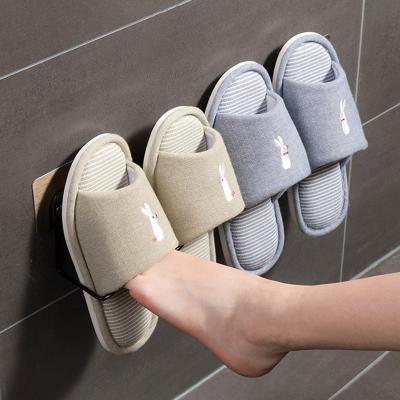 China Space Saving Self Adhesive Portable Slippers (Others) Adjustable Home Wall Mounted Metal Bathroom Slippers Stretch for sale