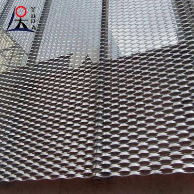 China Stainless Steel Metal Expanded Mesh Office Building Facade Decoration Fence Sheet for sale