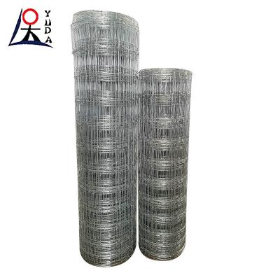 China Galvanized Cattle Field Metal Fence Hinge Joint Woven Animal Farm Iron Wire Fencing for sale