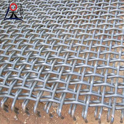 China Woven Mine Crimped Wire Mesh Vibrating Security Screen Mesh Galvanised Surface for sale