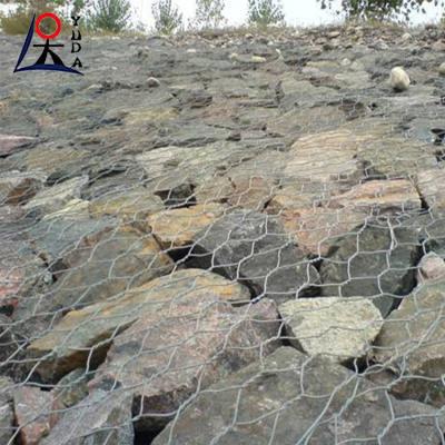 China Hexagonale Gabion Mesh Hot Dip Galvanized PVC Coated Gabion Box Te koop