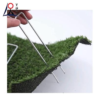 China Free Sample Galvanized Artifical Grass Nails Ground Nails Type Of Soil for sale