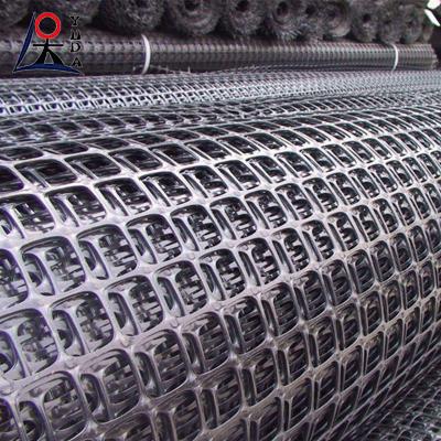 China Polyester Biaksial Geogrid Straßenbau Geogrid Fasernetz Geogrid zu verkaufen