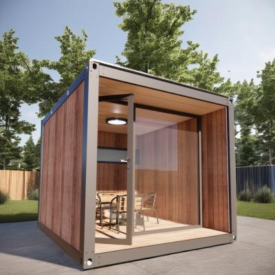 Κίνα 10ft Μίνι Prefab Μονωδικό Κινητό Συσκευαστήριο Μεγάλο Μέγεθος Οικία γραφείου με 50/75/100mm κύμα σάντουιτς τοίχους προς πώληση