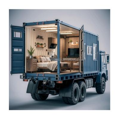 China Galvanisierte Stahlquadratrohre Hauptstruktur für modernes kleines Haus auf Rädern Portable Prefab Container House Design zu verkaufen