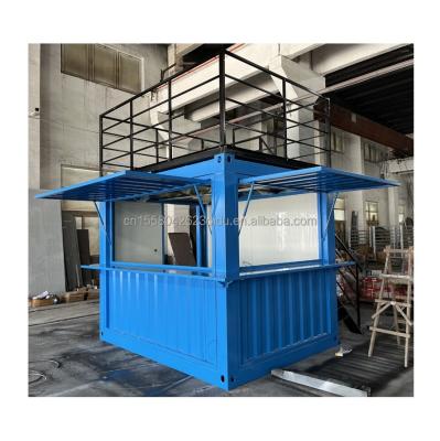 China Cuadro de acero y acero galvanizado prefabricado Contenedor Restaurante Tienda de alimentos Stand de 10 pies con casas de contenedores en venta