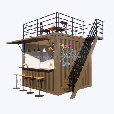 China Modern Design Supermarket Mobile Container Coffee Bar Houses 10ft Mini Popup Shop for sale