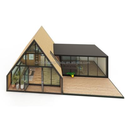 China Modern Design Sandwich Panel Wooden Triangle House for Hotel Beach Sunroom Vacation Featuring Stylish Container Design for sale