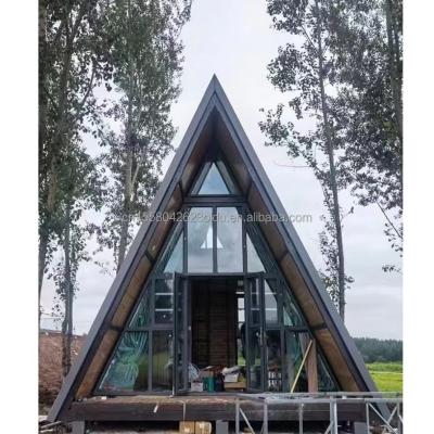 Chine Cadre en acier de couleur personnalisé Design moderne de luxe Chalet de jardin en bois préfabriqué Mini-maison modulaire préfabriquée Villa pour magasin à vendre