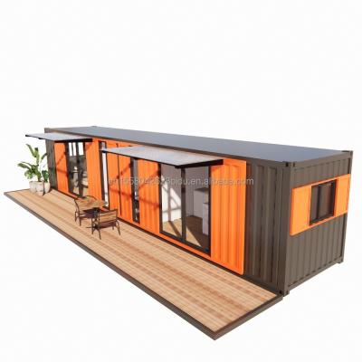 China 40FT Container Apartment Modular Finished Wooden Houses Customized Color Independent Student Apartment Prefabricated House for sale