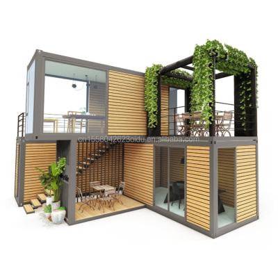 China 3D Model/CAD Drawings Wooden Tiny Prefab House Container Modular Container Home Buildings Cabins Wooden Villa 2023 Style for sale