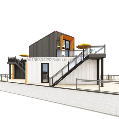 China Container Bar Gemodificeerd Restaurant Koffiewinkel met staalconstructie Gebouw en 50/75/100mm Wave Sandwich Panel Muur Te koop