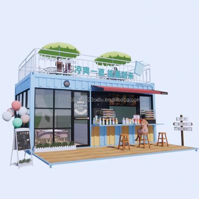 China Hotel Modern Design 20ft or 40ft Prefabricated Container Coffee Shop and Bar for Hotel for sale