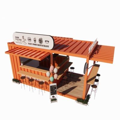 China Aluminum Alloy Windows Popular 20FT Container Coffee Shop Container House for Restaurant for sale