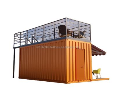 China Gemodificeerde 20 voet prefab scheepvaartcontainer Ideaal voor pop-up koffiewinkel restaurant mobiele container bar winkel en badkamer Te koop