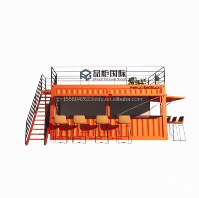 China Affordable 20ft or 40ft Shipping Container Prefabricated Shops Stores with Aluminum Alloy Windows for sale