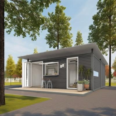 China Verzinktes Stahlbogen Modernes Design Fertighaus für den Versand Container Sandwich Panel Modular Shop Wohnung zu verkaufen