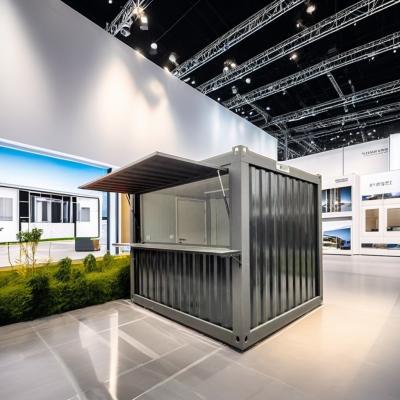 China Stahlkonstruktionsrahmen Schweiß moderner Design Stil 20ft Einfaches und luxuriöses Gartenhaus Flat Packaging Montiert Container Mobilhaus zu verkaufen