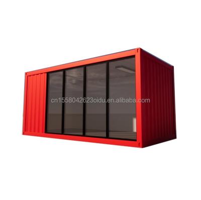 China Hotel 20 Ft Foldable Container House Studio 2 Floor Prefab Folding Container Office made of Galvanized Steel Bending 180g for sale